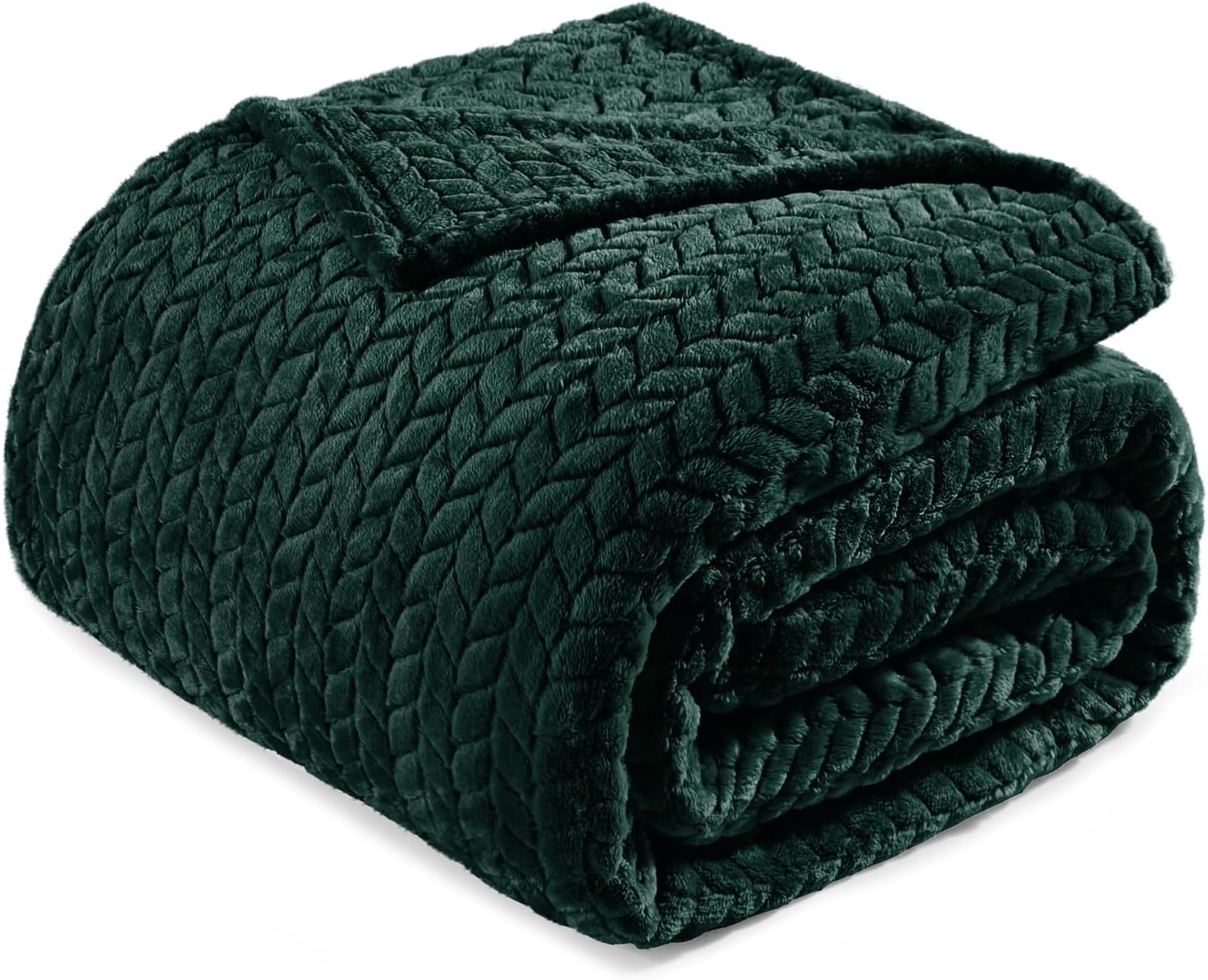 Black Throw Pillow — 70" — Forest Green