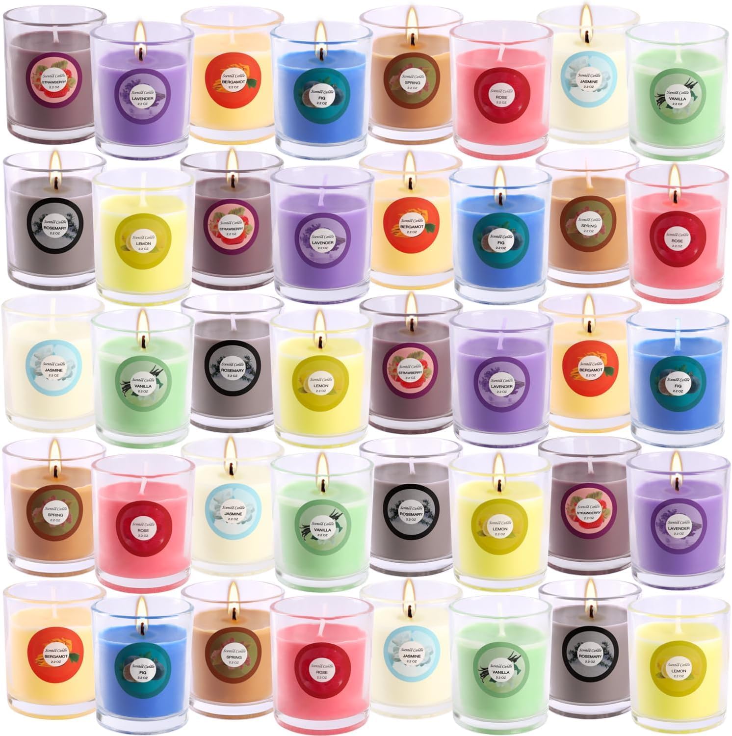 Soy Wax Black Scented Candle — Multi-Color2