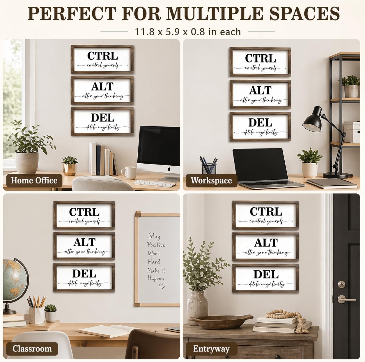 Framed Farmhouse Black Wall Decor — 6" - View 6