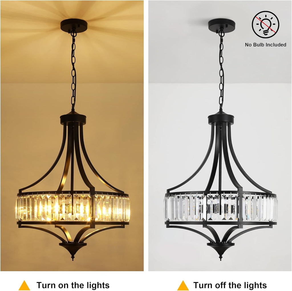 Antique Farmhouse Black Chandelier — 5-Light - View 5