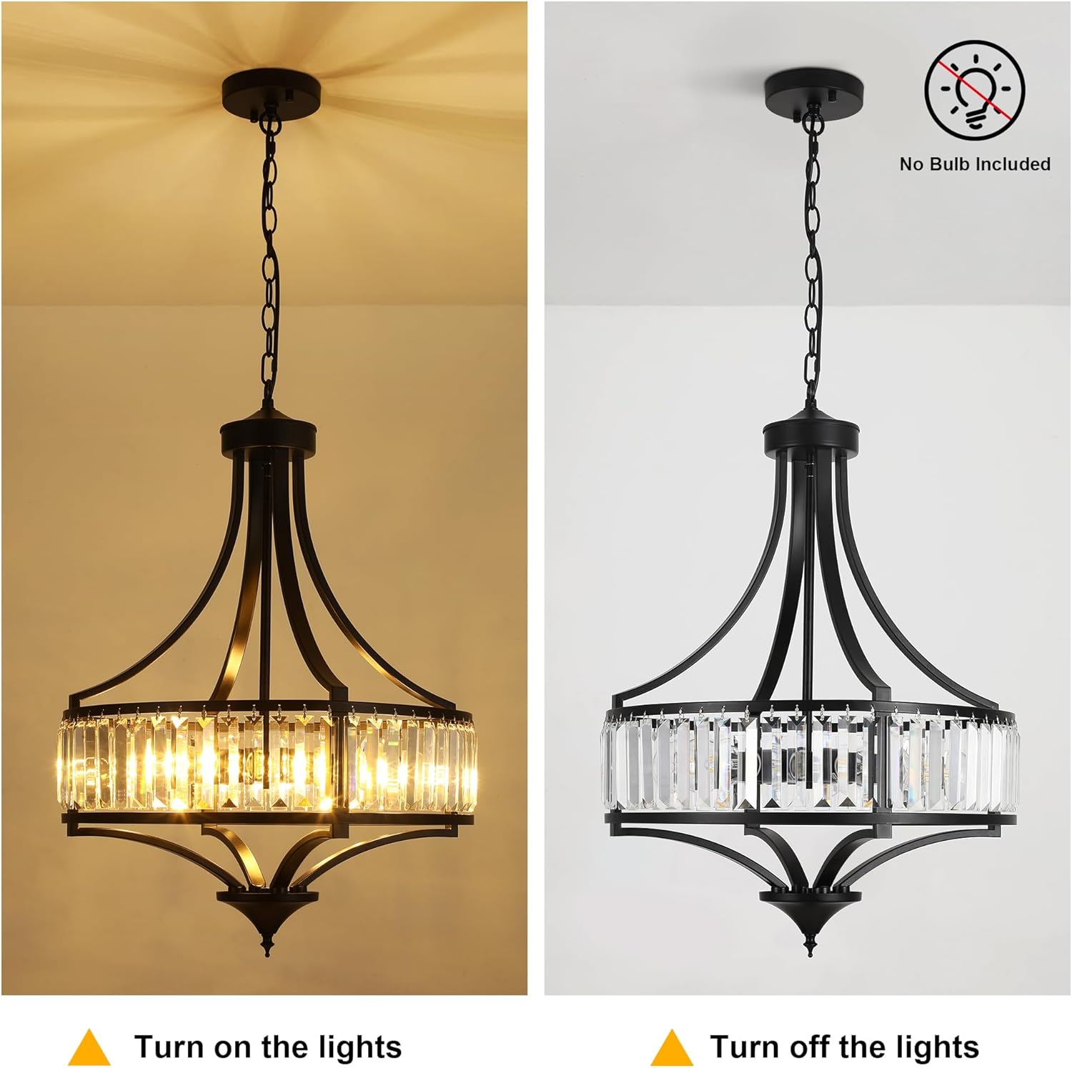 Antique Farmhouse Black Chandelier — 5-Light - View 5