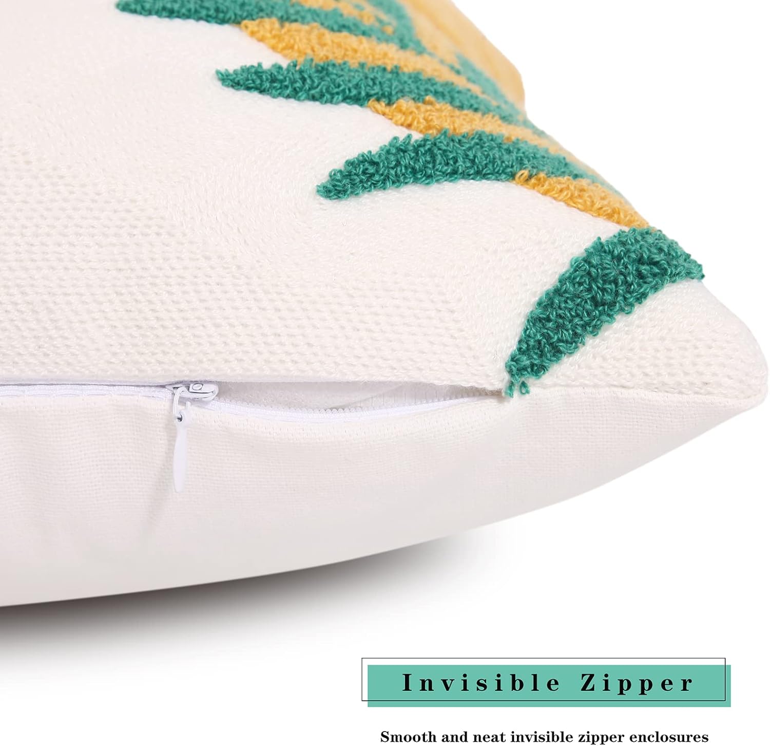 Lumbar Boho Fabric Pillow Cover — 20" - View 3
