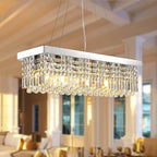 Rectangular Luxe Silver Chandelier — 6-Light - View 6