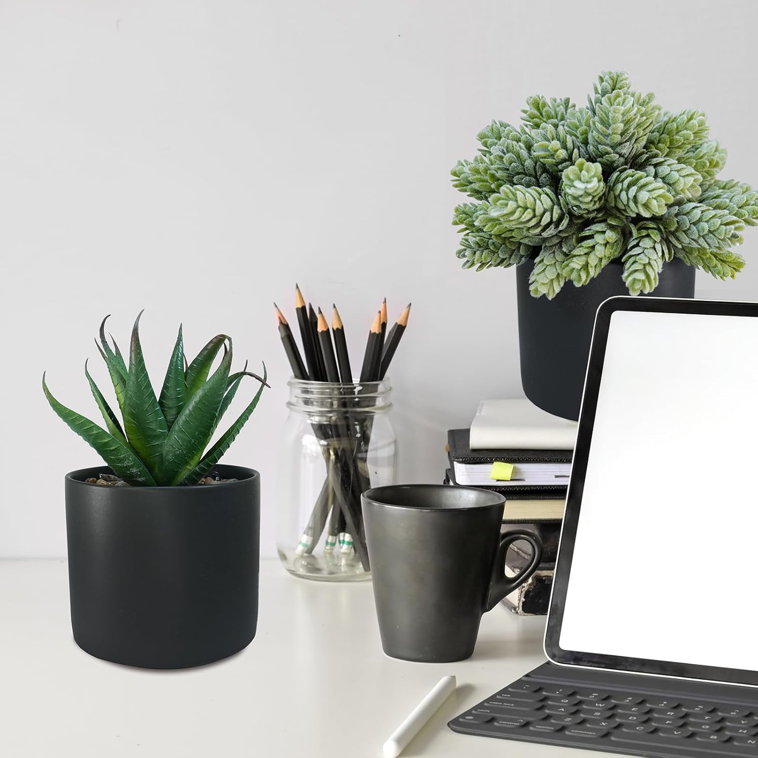 Black Artificial Plant — Set of 3 - View 7