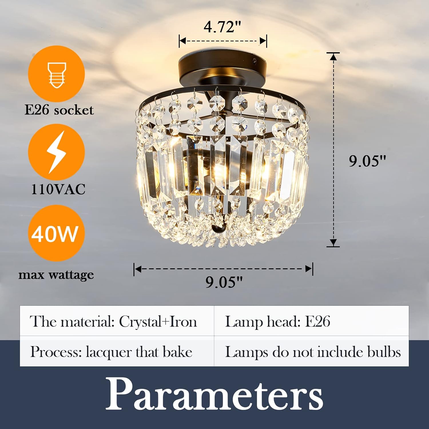 Luxe Glass Chandelier - View 2