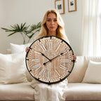 Vintage Farmhouse Brown Wall Clock — 24" - View 2