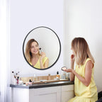 Metal Round Mirror — 24" - View 4