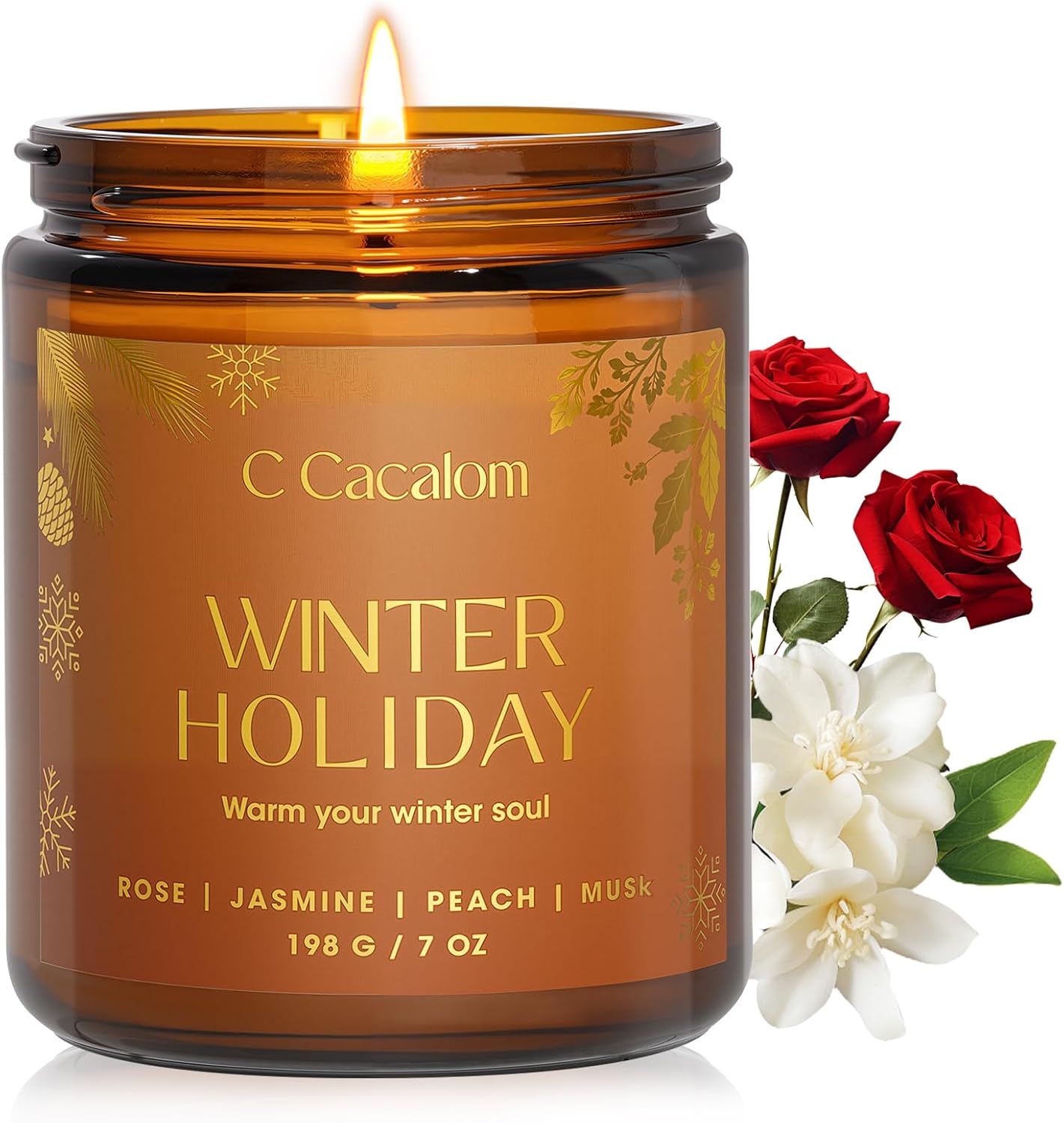 Soy Wax Metal Scented Candle — Winter Holiday