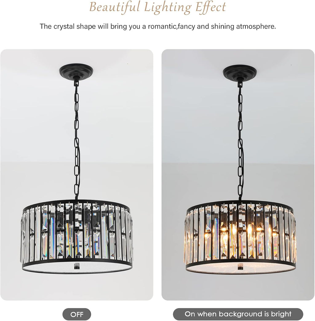 Luxe Glass Chandelier — 16" - View 9