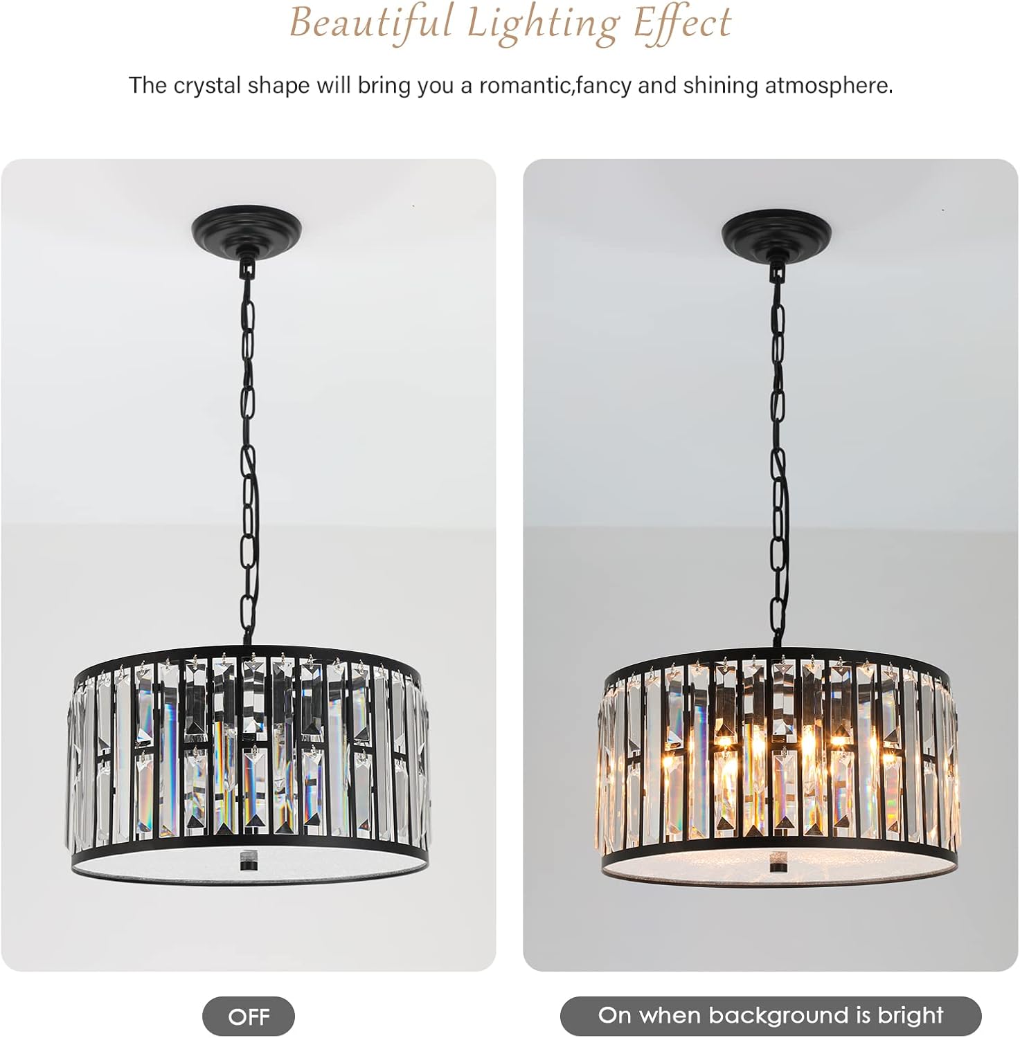 Luxe Glass Chandelier — 16" - View 9