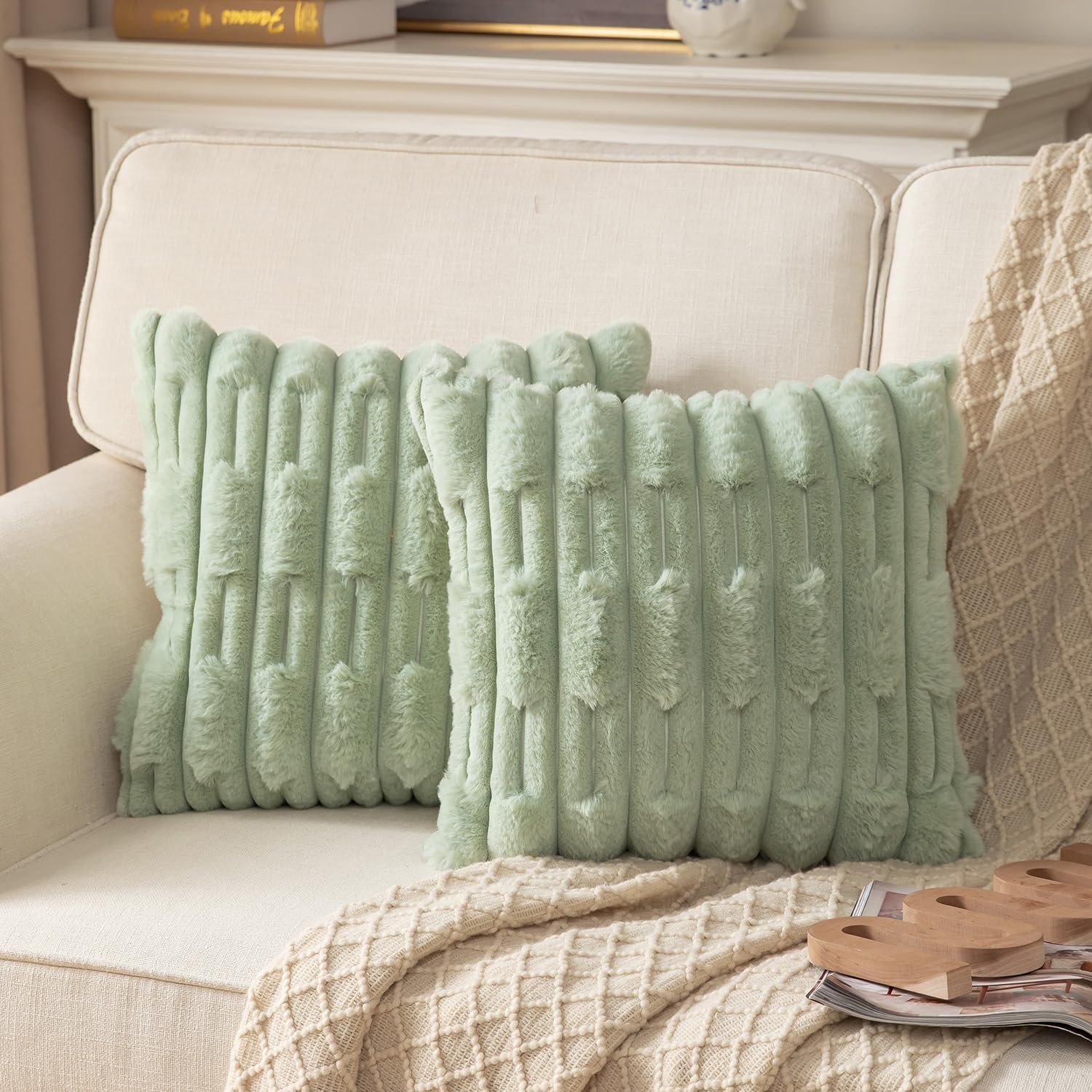 Velvet Boho Fabric Throw Pillow Cover — 24" - View 7