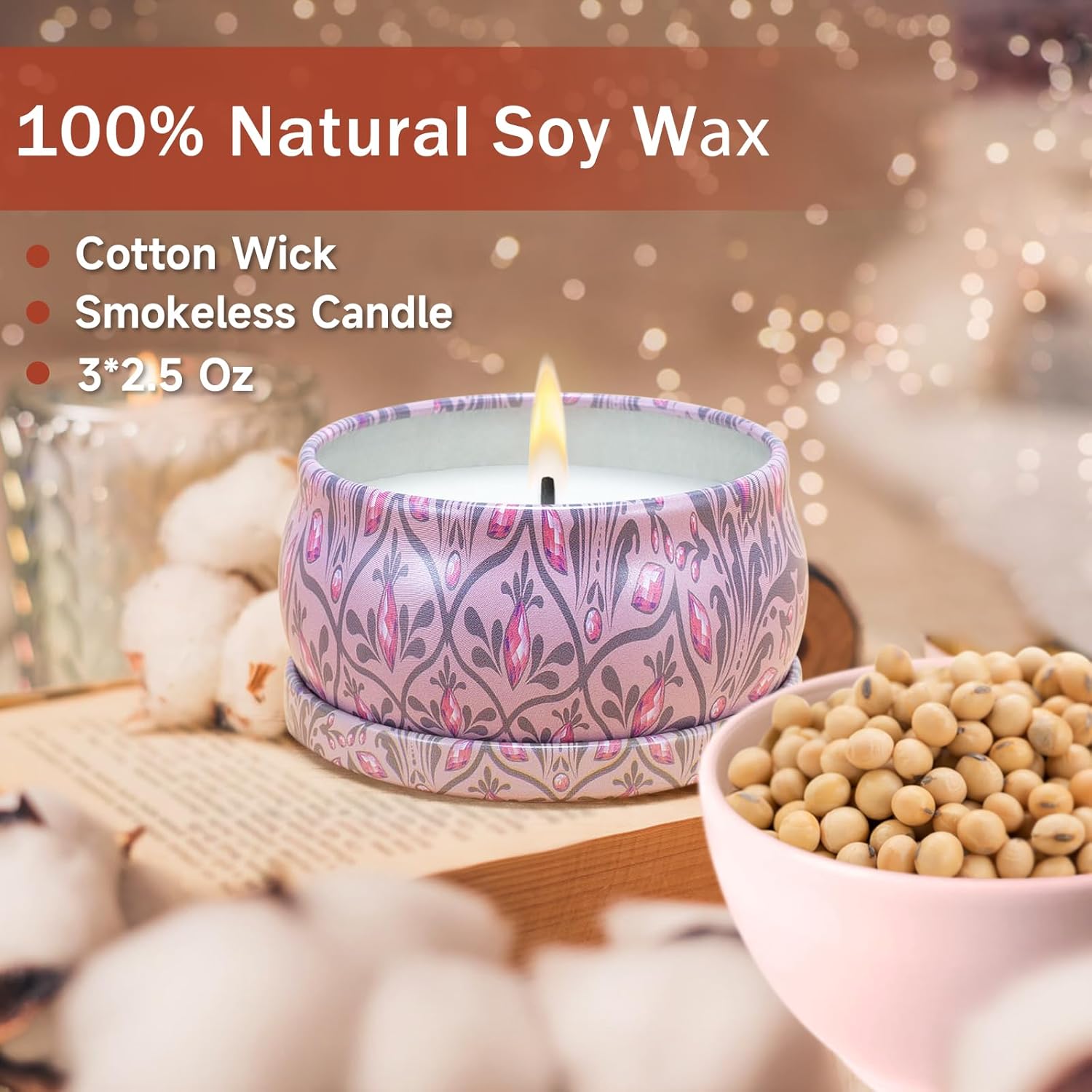 Scented Pink Candle - View 2