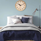 Battery Operated Farmhouse Silver Wall Clock — 10" - View 7