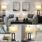 USB Modern Black Bedside Lamp — Set of 2 - View 3