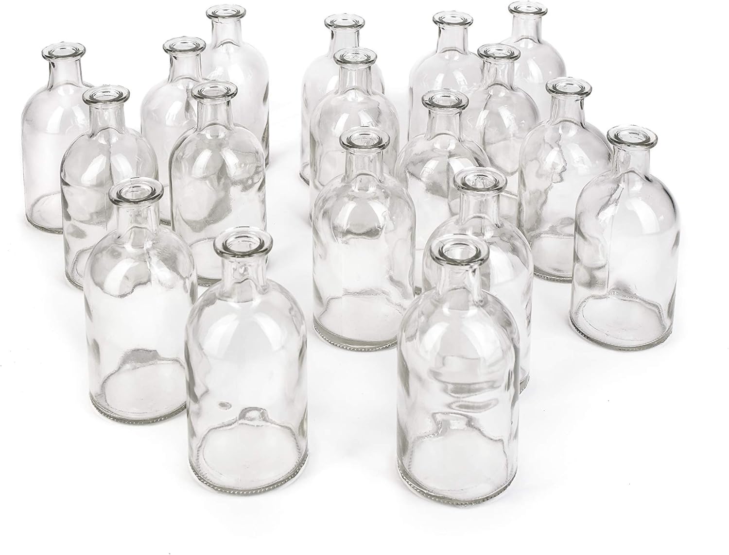 Blue Flower Vase — Clear, Set of 48