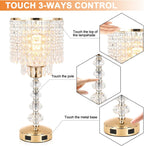Dimmable Luxe Gold Bedside Lamp - View 4