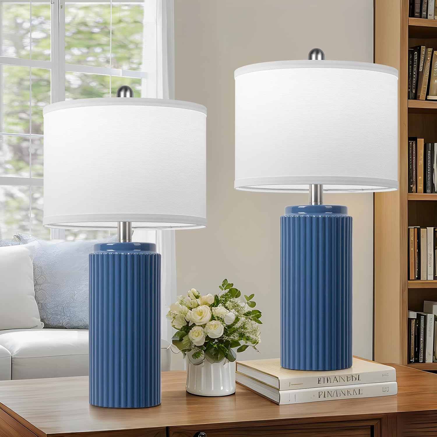 Boho Beige Nightstand Lamp — 23.5" - View 8