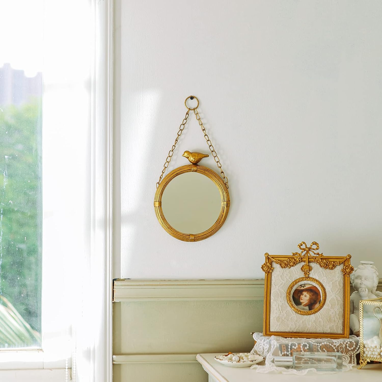 Framed Farmhouse Black Mirror — 12.6" - View 5