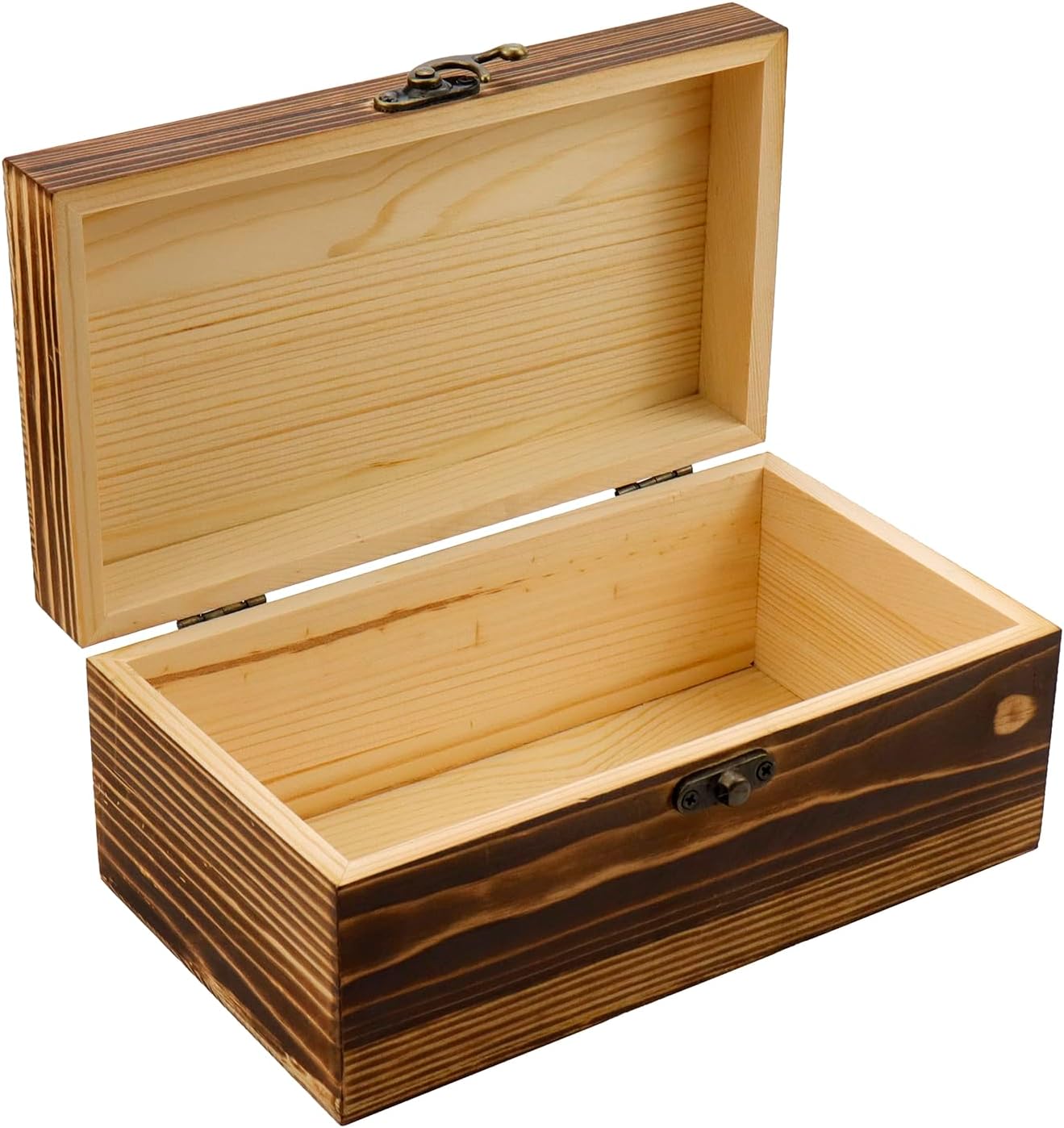 Vintage Wood Storage Basket — 5.71" — Large Rectangular