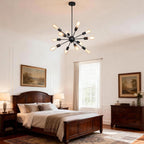 Vintage Farmhouse Black Chandelier — 12-Light - View 5
