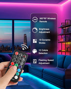 Color Changing Metal LED Strip Lights - View 3