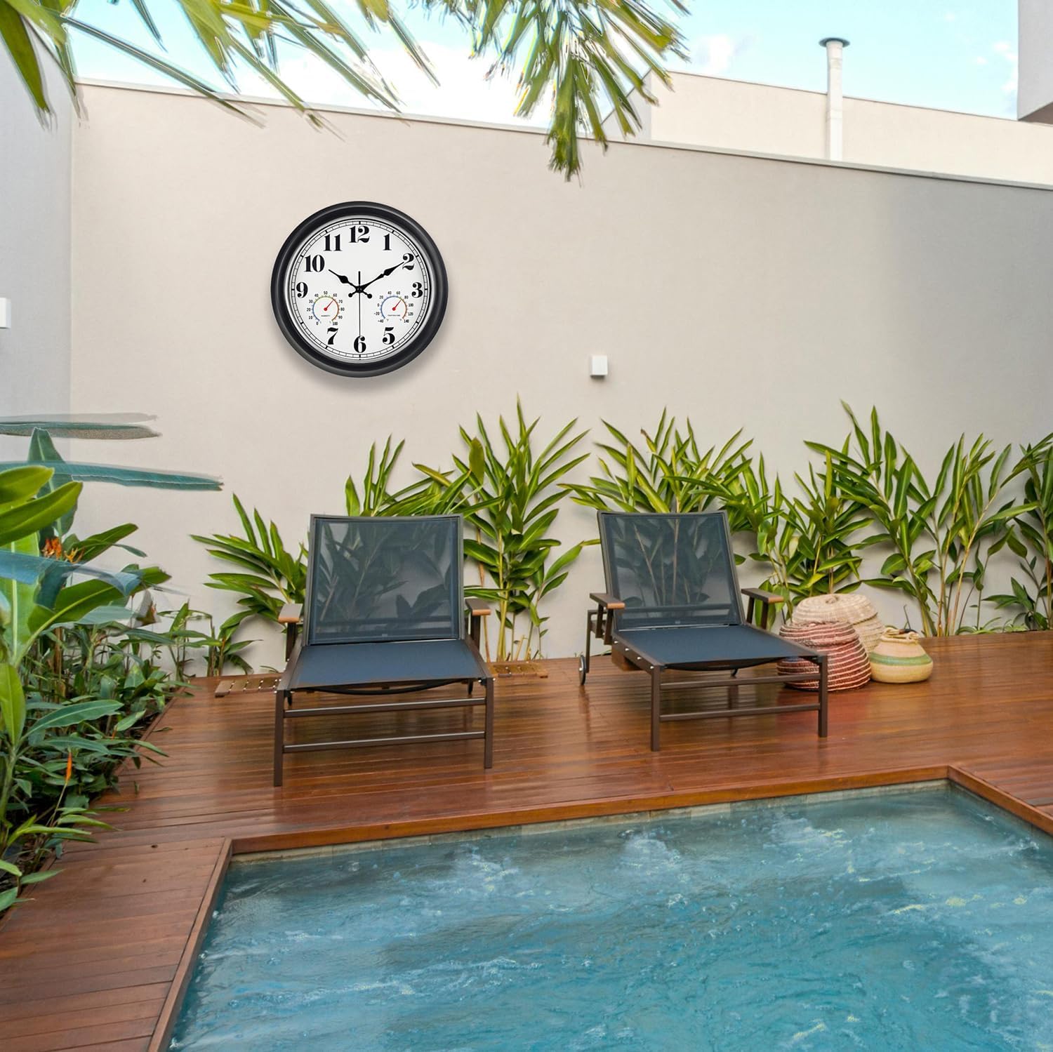 Vintage Black Wall Clock - View 4