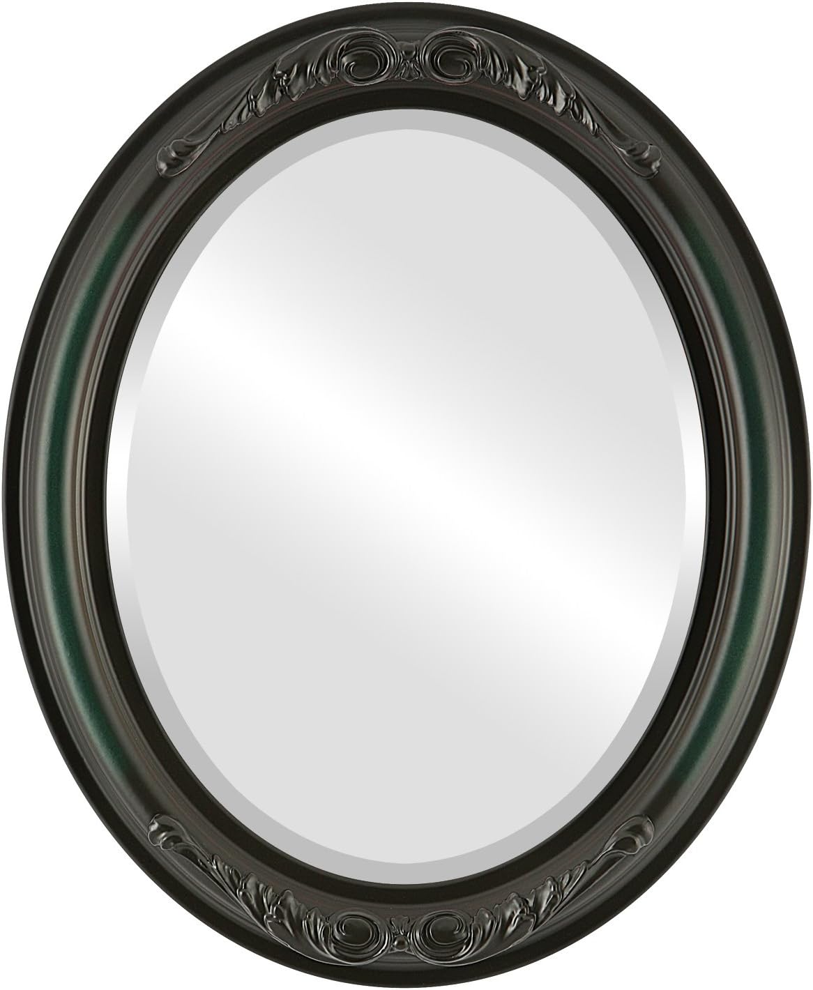 Beveled Luxe Beige Wall Mirror — 20" — Hunter Green
