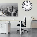 Battery Operated Modern Black Wall Clock — 16" - View 3