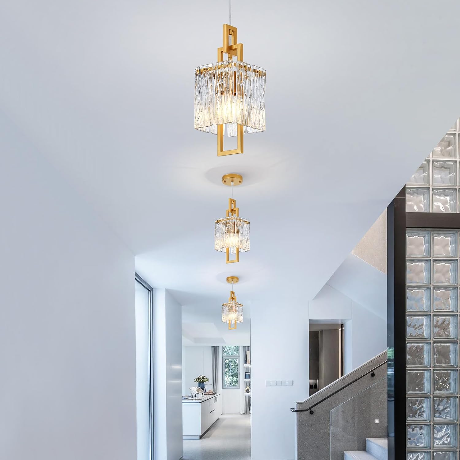 Luxe Black Chandelier — 6" - View 6