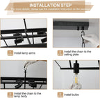 Luxe Black Chandelier — 11-Light - View 9
