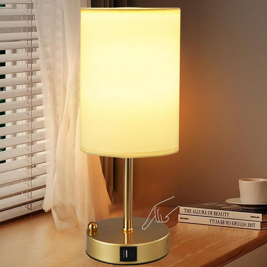 Dimmable Luxe Fabric Desk Lamp - View 8