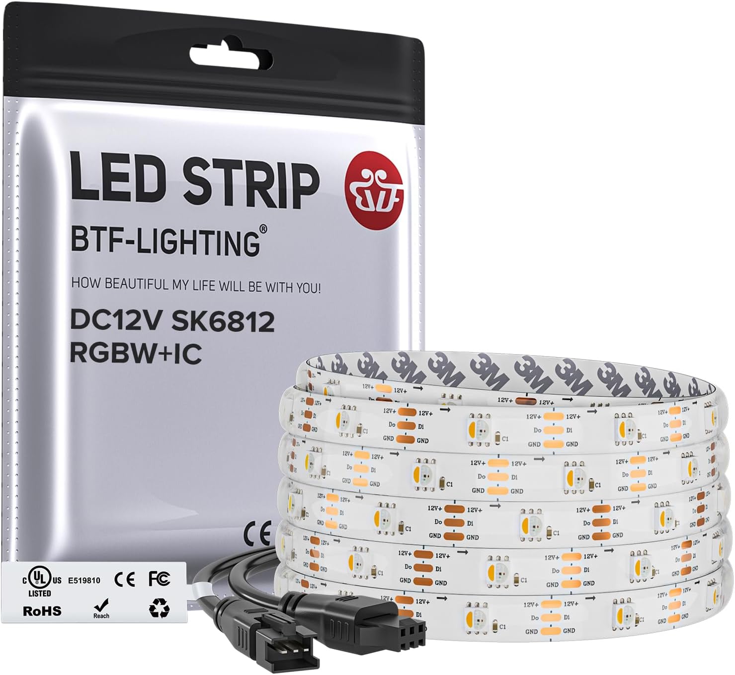 RGB Beige LED Strip Light — 1-Light — RGB+Warm White