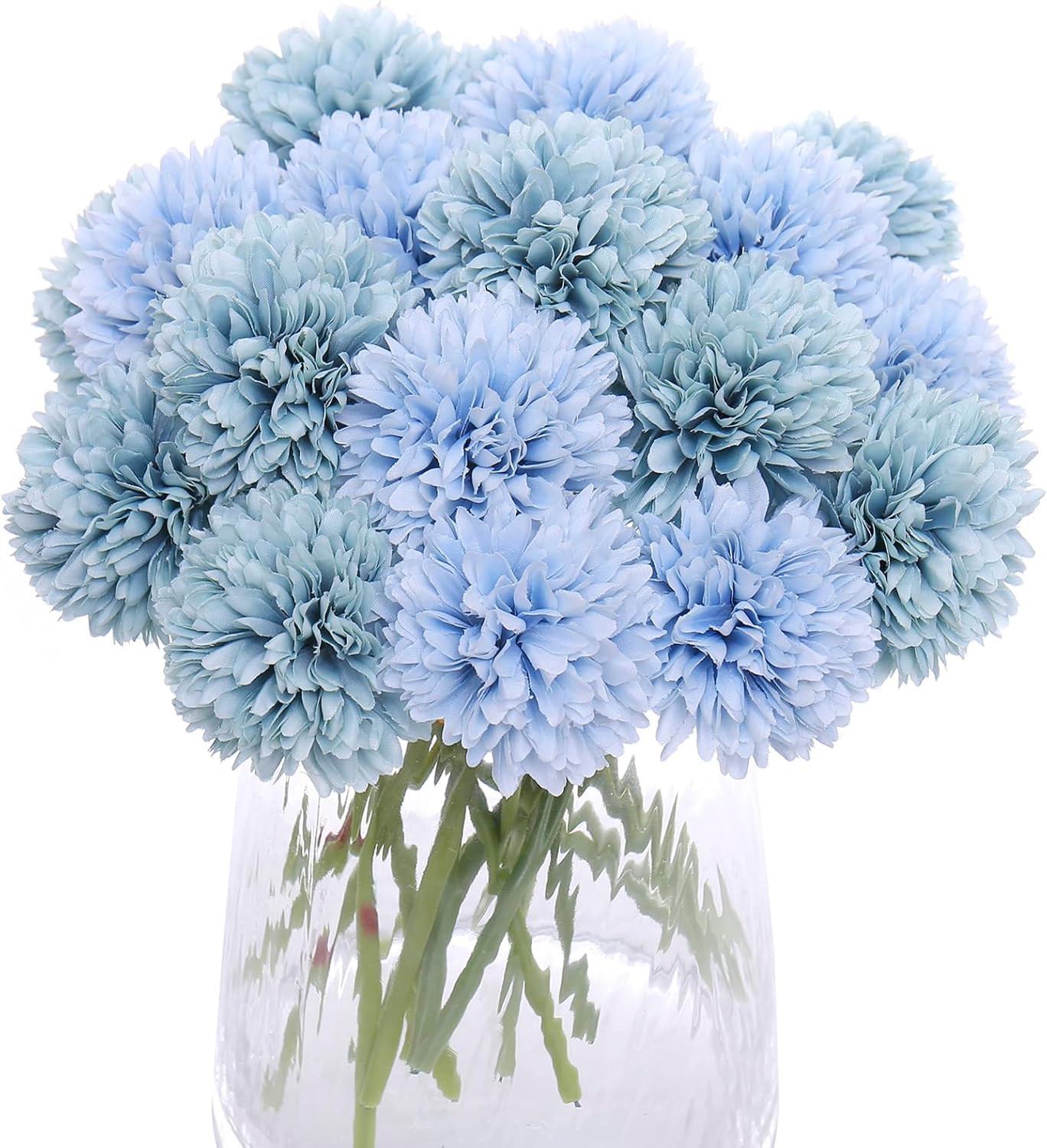 Black Artificial Flowers — Sky Blue, Dark Blue