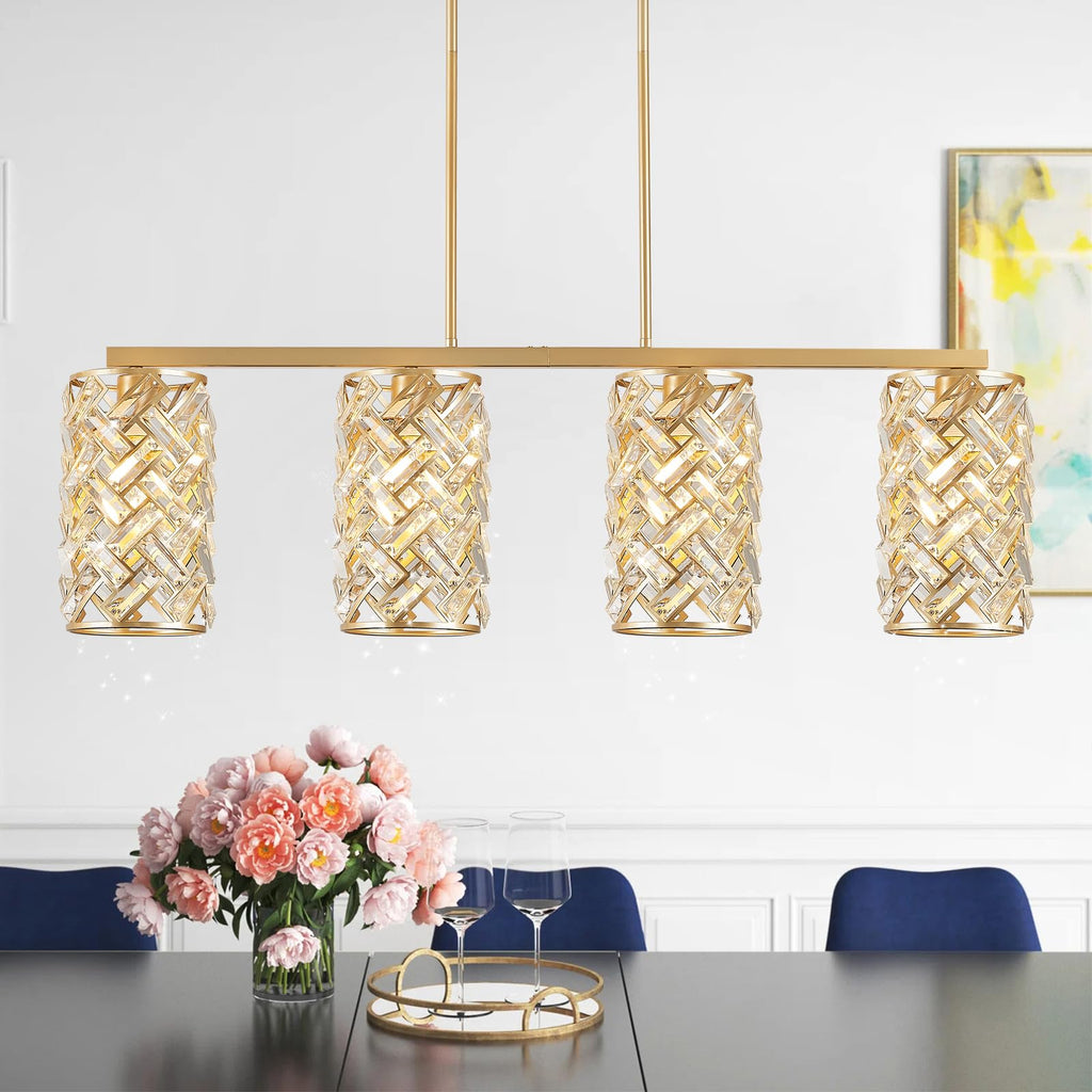Round Luxe Black Chandelier — 4-Light