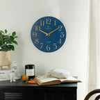 Battery Operated Beige Wall Clock — 12" - View 3