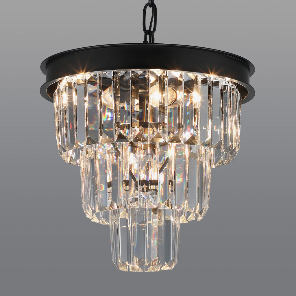 Luxe Black Chandelier — 12"