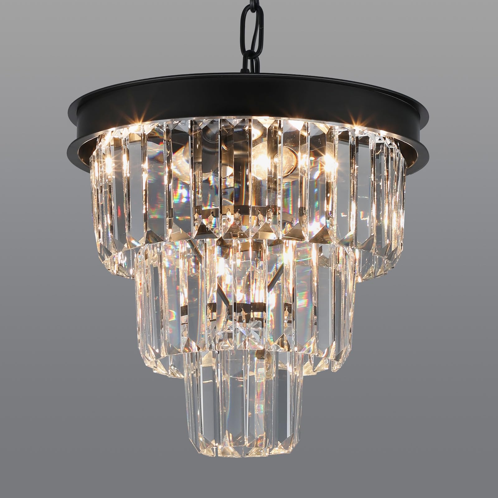 Luxe Black Chandelier — 12"