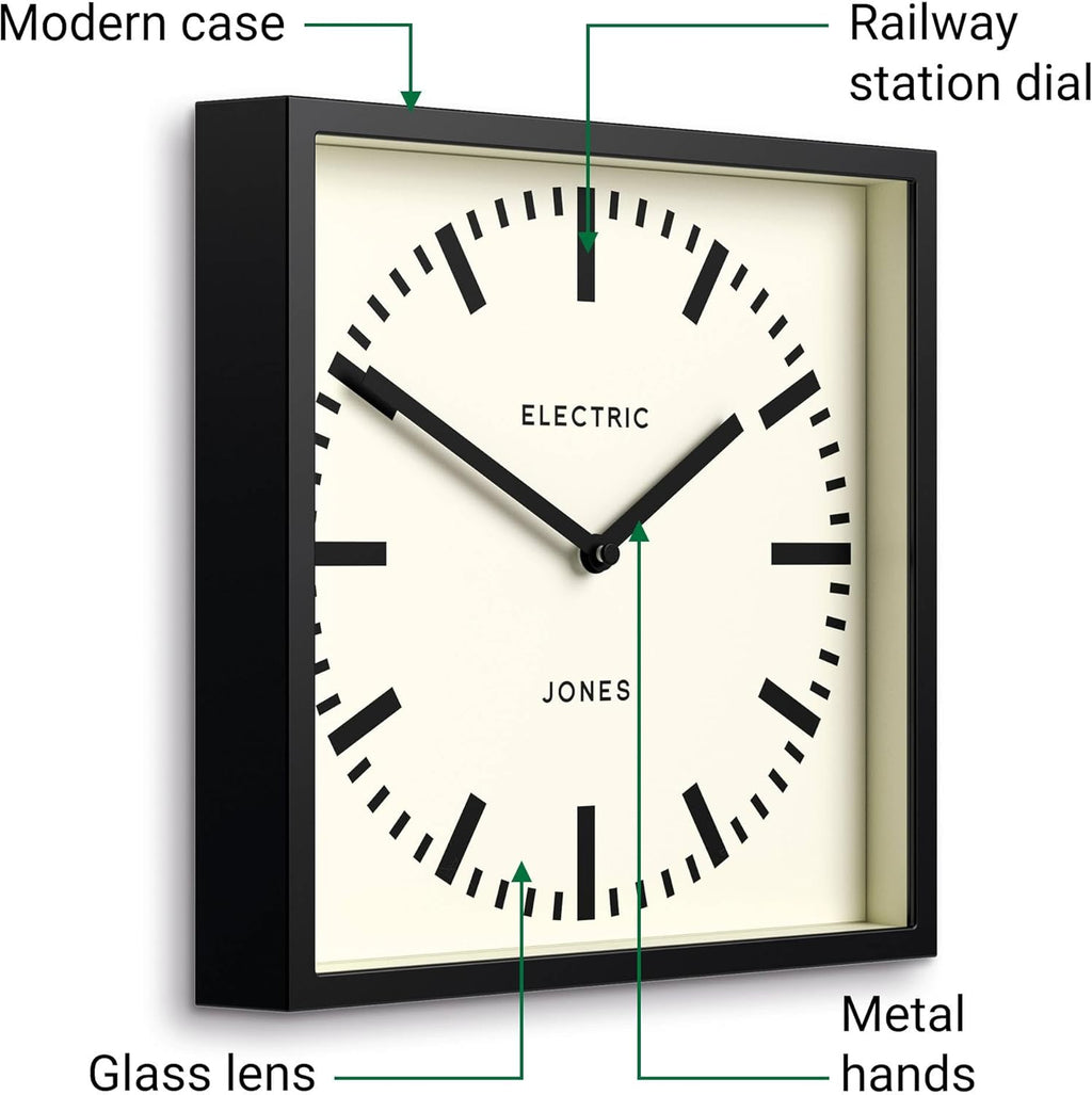 Black Wall Clock — 10" - View 6
