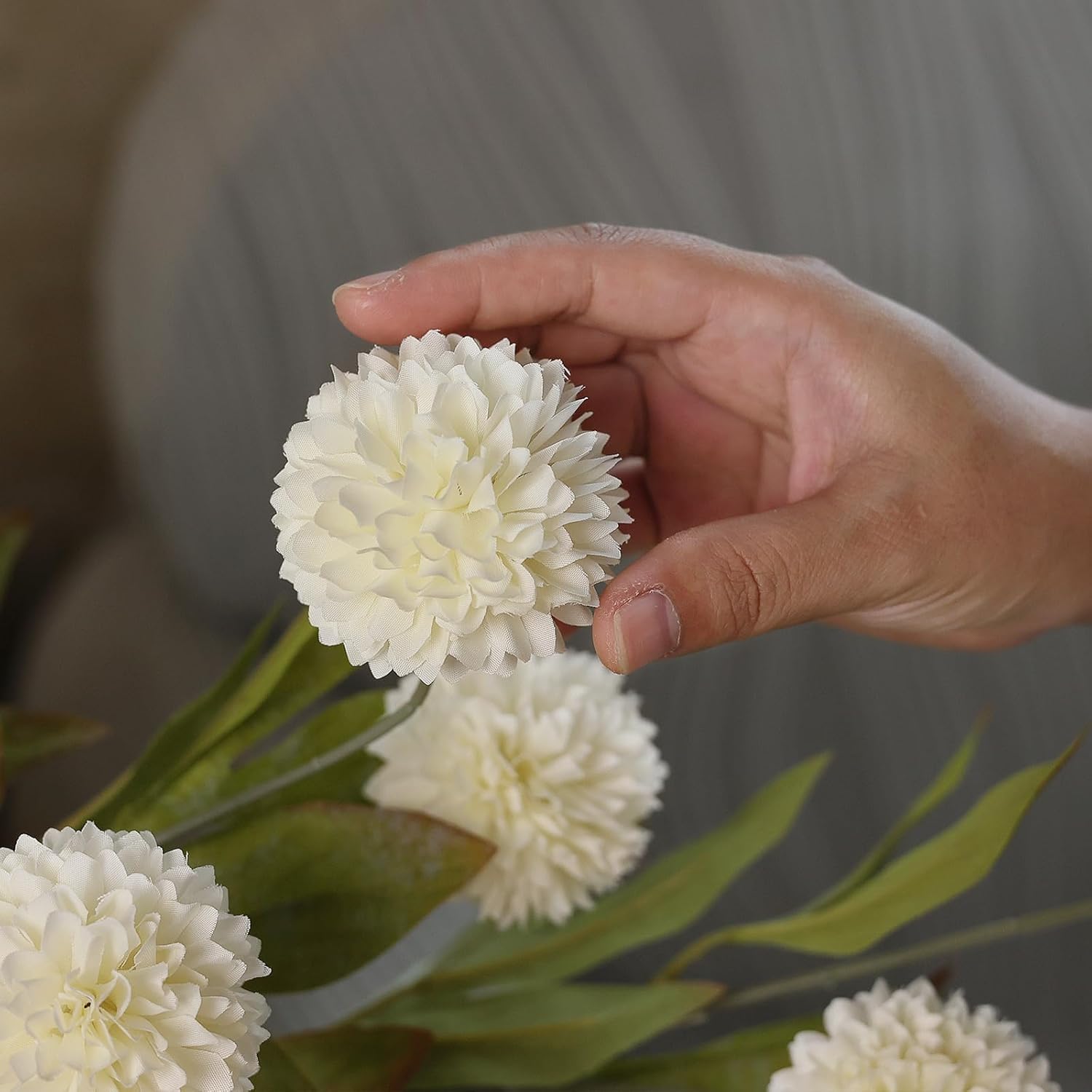 Beige Artificial Flowers — 27" - View 5