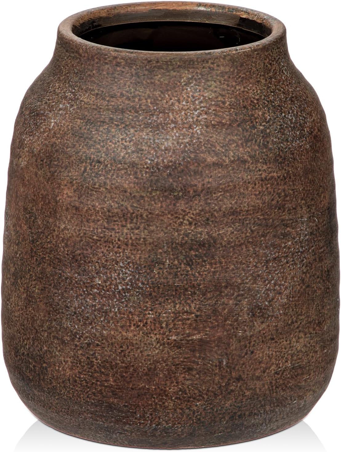 Vintage Farmhouse Brown Vase — 6" — Brown