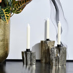 Round Black Pillar Candle — Set of 4 - View 6