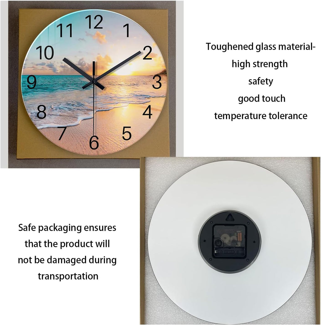 Battery Operated Blue Wall Clock — 12" - View 8