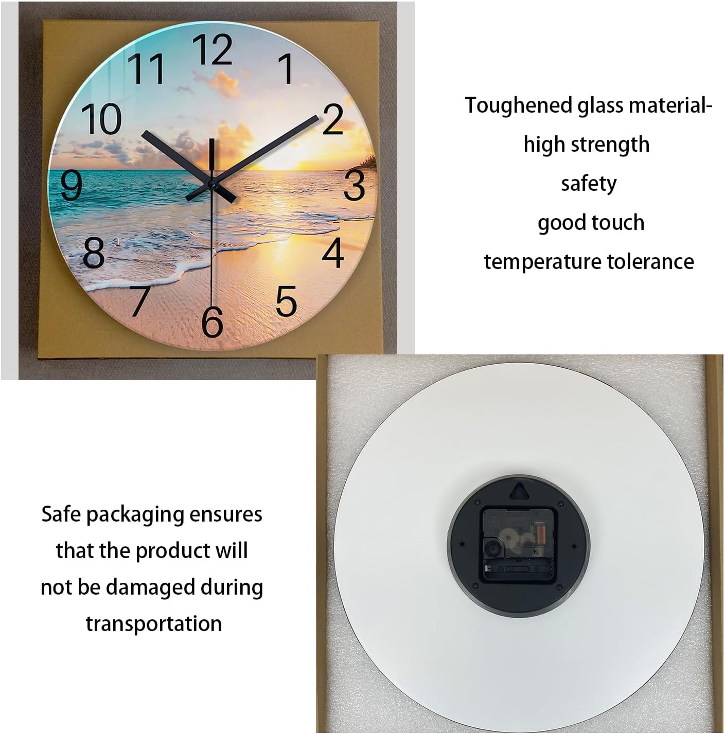 Battery Operated Blue Wall Clock — 12" - View 8