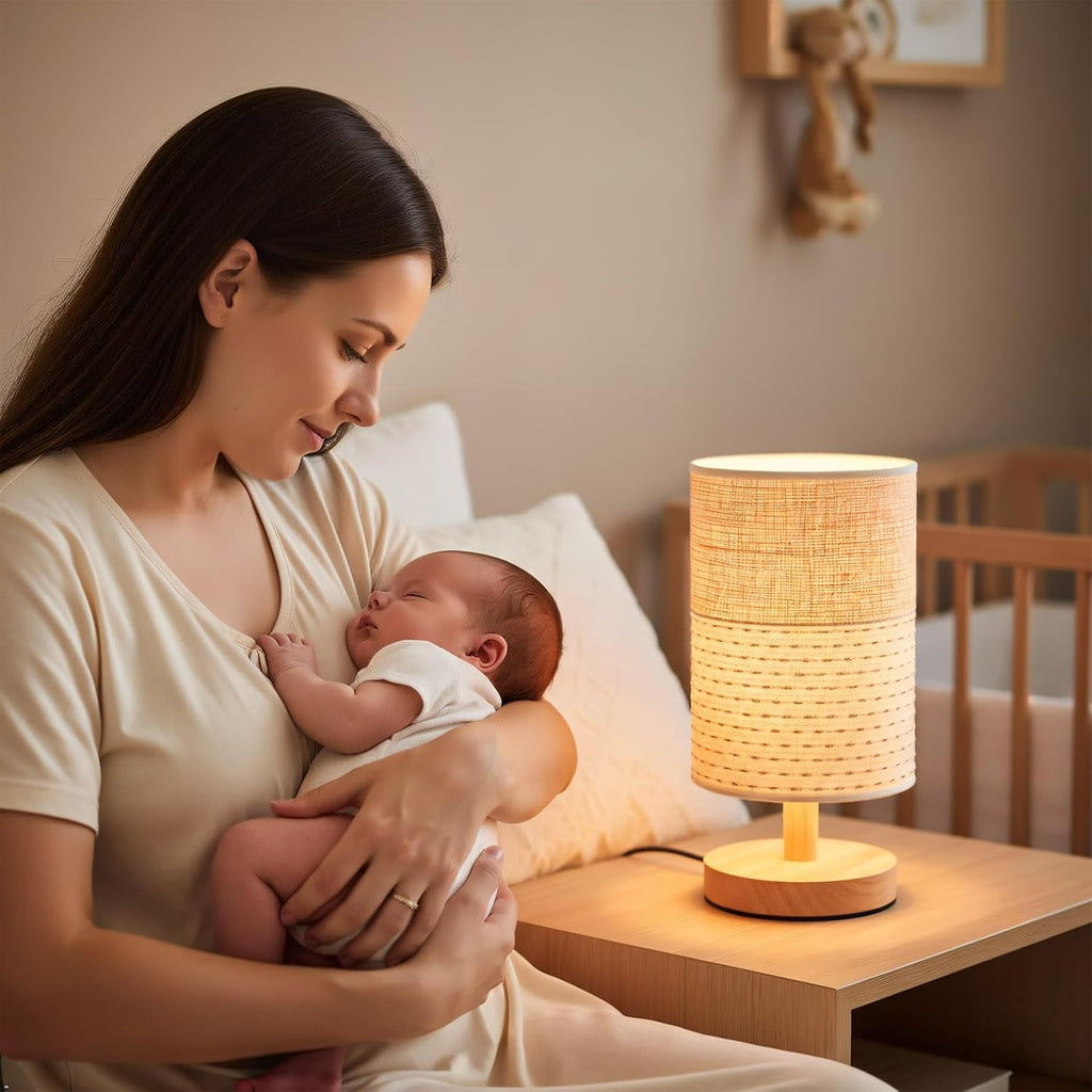 Knit Boho Wood Desk Lamp - View 3