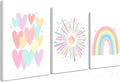 Framed Blue Canvas Wall Art — 12" — Colorful Rainbow