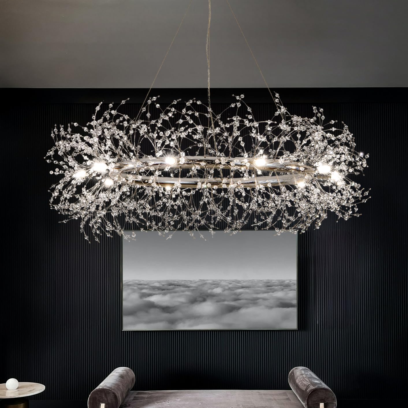 Round Luxe Gold Chandelier — 6-Light — 10-Light/Chandelier