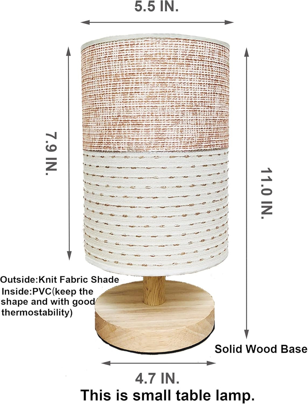 Knit Boho Wood Desk Lamp - View 8