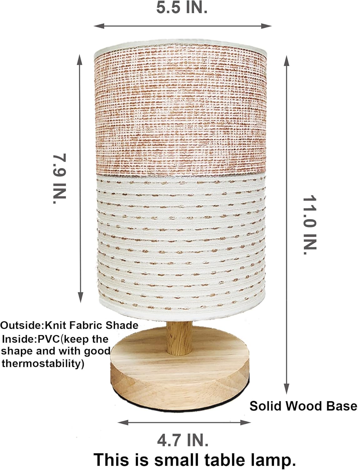 Knit Boho Wood Desk Lamp - View 8