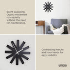 Battery Operated Modern Wall Clock — 12" - View 6