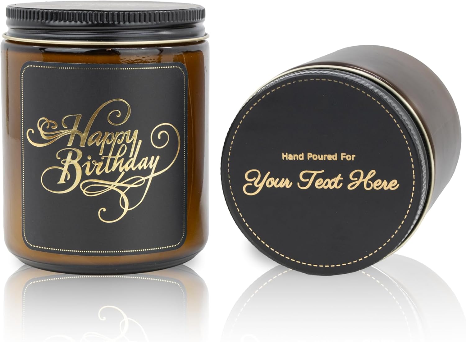Scented Blue Soy Candle — Happy Birthday